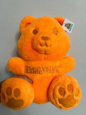 Hersheypark Souvenir Orange Teddy Bear Plush Goffa Stuffed Animal NWT
